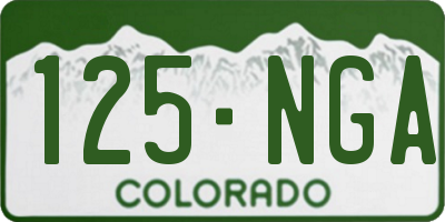 CO license plate 125NGA