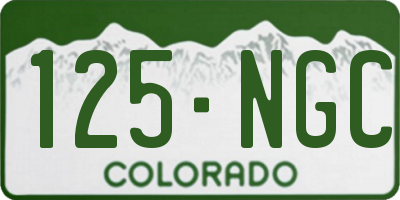 CO license plate 125NGC