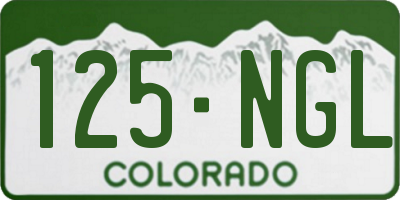 CO license plate 125NGL