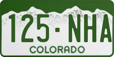 CO license plate 125NHA