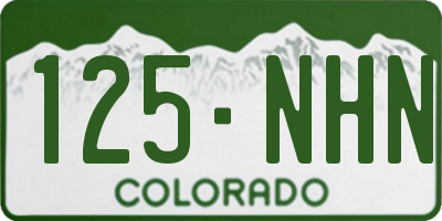 CO license plate 125NHN