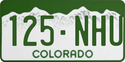 CO license plate 125NHU