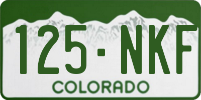 CO license plate 125NKF