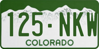 CO license plate 125NKW
