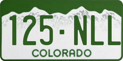CO license plate 125NLL
