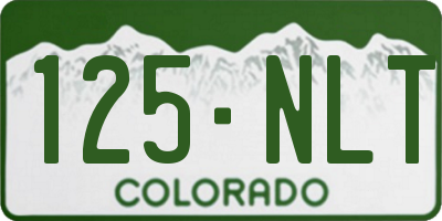 CO license plate 125NLT