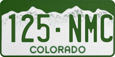 CO license plate 125NMC