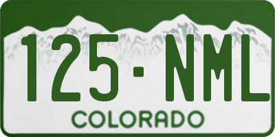 CO license plate 125NML
