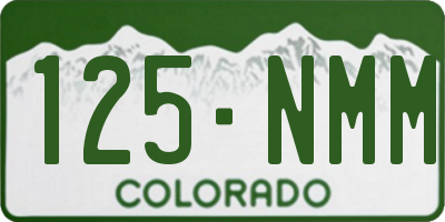 CO license plate 125NMM