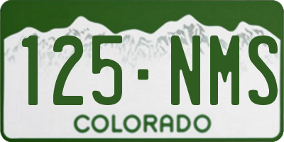 CO license plate 125NMS