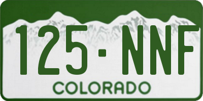 CO license plate 125NNF
