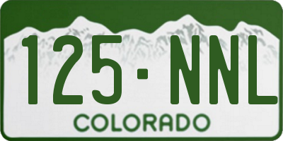 CO license plate 125NNL