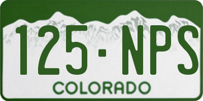 CO license plate 125NPS