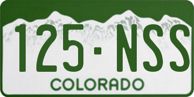 CO license plate 125NSS