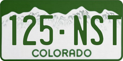 CO license plate 125NST
