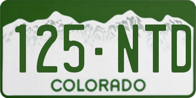 CO license plate 125NTD
