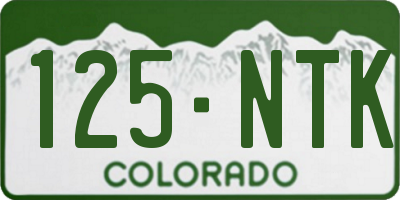 CO license plate 125NTK