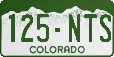 CO license plate 125NTS