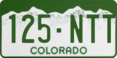 CO license plate 125NTT