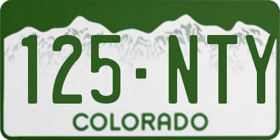 CO license plate 125NTY