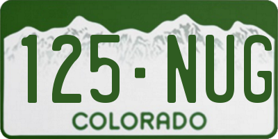 CO license plate 125NUG