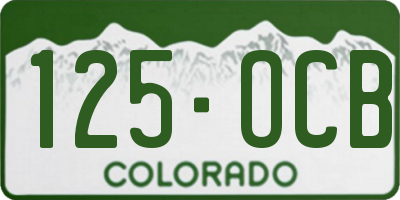 CO license plate 125OCB