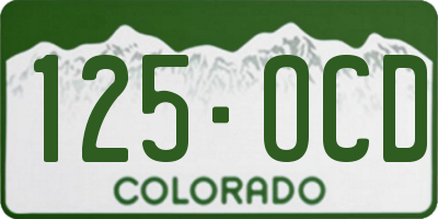 CO license plate 125OCD