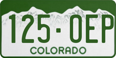 CO license plate 125OEP