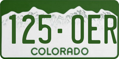 CO license plate 125OER