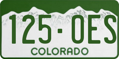 CO license plate 125OES