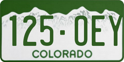 CO license plate 125OEY
