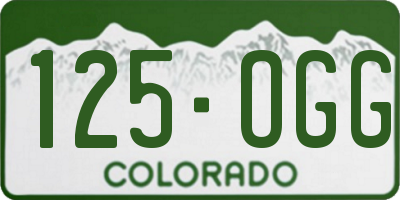 CO license plate 125OGG