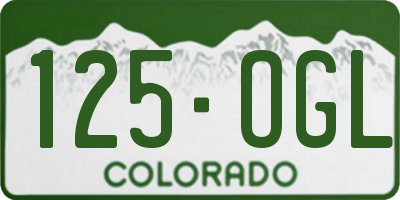 CO license plate 125OGL