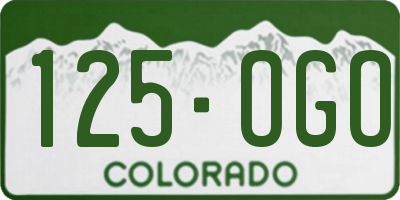 CO license plate 125OGO