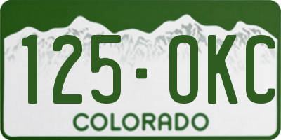 CO license plate 125OKC