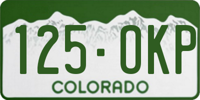 CO license plate 125OKP