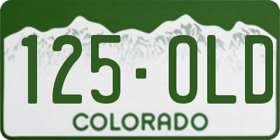CO license plate 125OLD