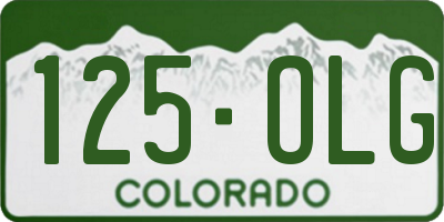 CO license plate 125OLG