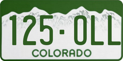 CO license plate 125OLL
