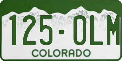 CO license plate 125OLM
