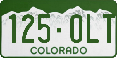 CO license plate 125OLT