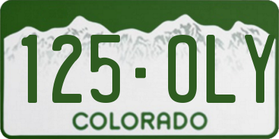 CO license plate 125OLY