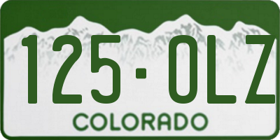 CO license plate 125OLZ
