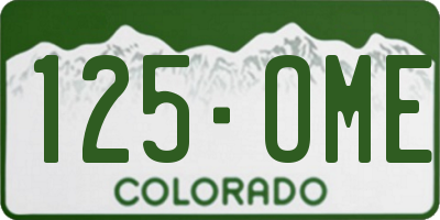 CO license plate 125OME