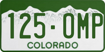 CO license plate 125OMP