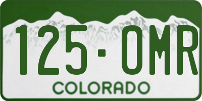 CO license plate 125OMR