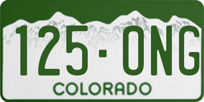 CO license plate 125ONG