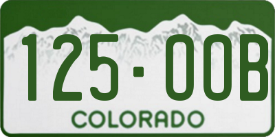 CO license plate 125OOB