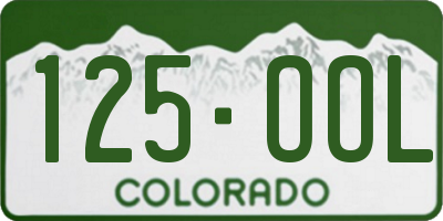 CO license plate 125OOL