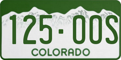 CO license plate 125OOS